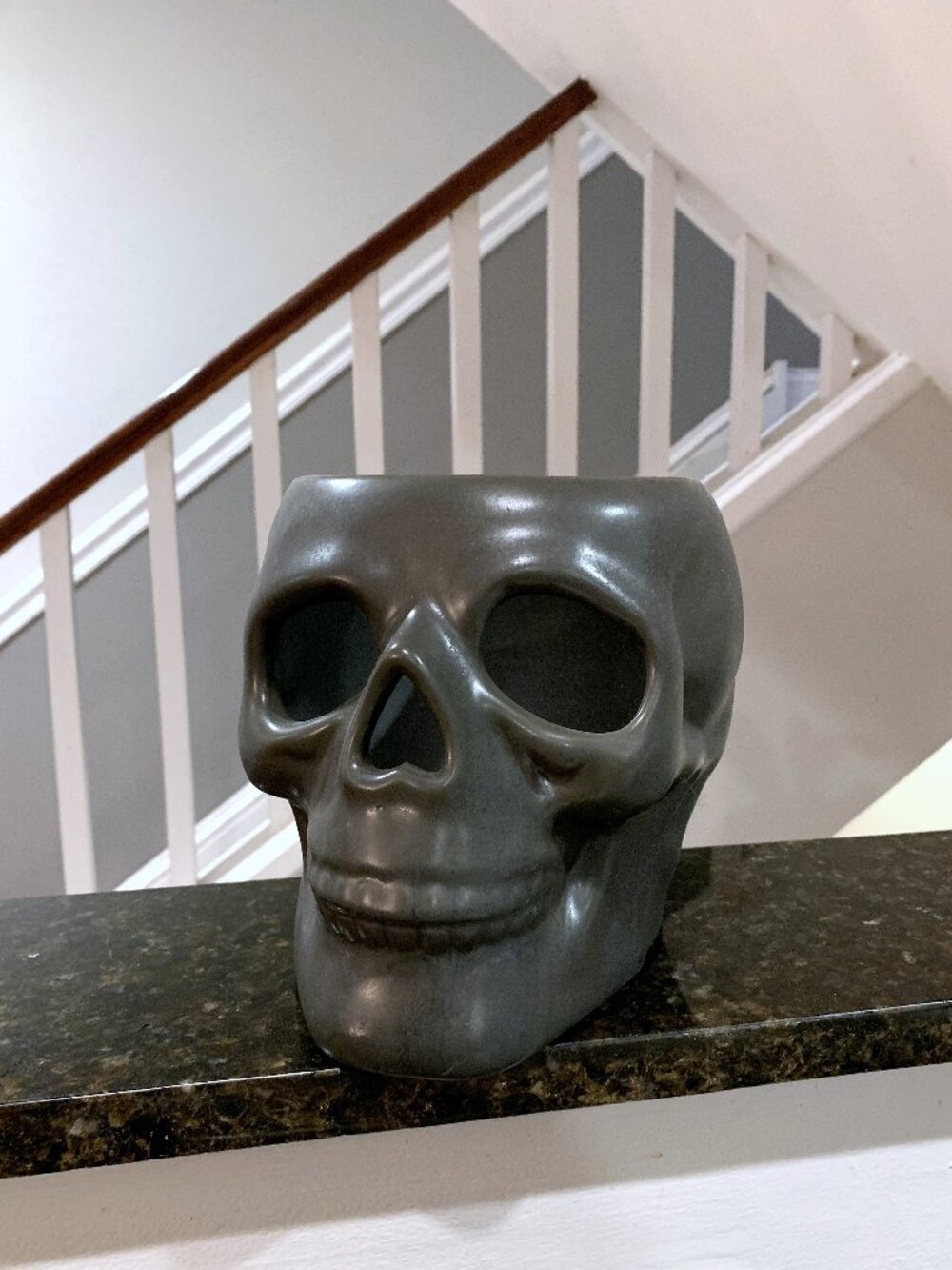Target Large Black Ceramic Skull Candle Holder FREE LED CANDLE HaLLoWeeN 2025